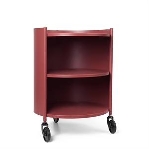 Ferm Living Eve Storage Rolling Table Mahogany Red