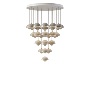 &Tradition Flowerpot VP10 Chandelier 31 Pcs Ø89 Gray Beige