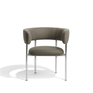 Møbel Copenhagen Font Dining Chair with Armrests Remix 233/Polished Steel Frame