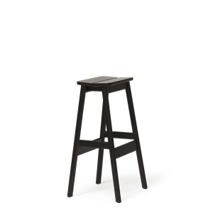 Form & Refine Angle Standard Bar Stool 75 Black Stained Beech