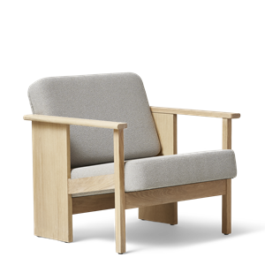 Form & Refine Block Armchair White Oiled Oak/ Grain 61247