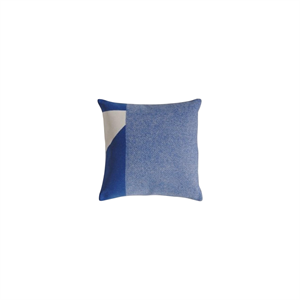FORMARKIVET Big Logo Cushion 55x55 Pale Beige/Royal Blue