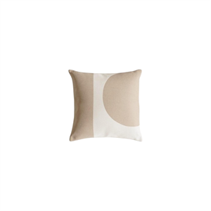 FORMARKIVET Big Logo Cushion 55x55 Pale Beige/ Sand Beige
