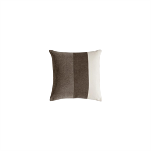 FORMARKIVET Big Logo Cushion 55x55 Pale Beige/ Umber Brown