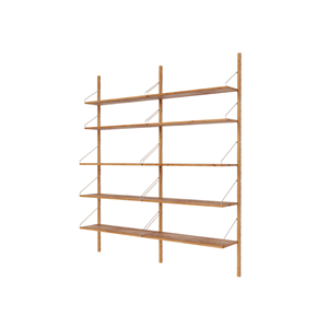 Frama Shelf Library Double Section Bookcase 185.2x80 Natural Oak