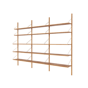 Frama Shelf Library Triple Section Bookcase 185.2x80 Natural Oak