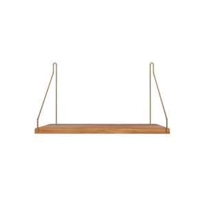 Frama Single Shelf 27x40 Oiled Oak/ Brass