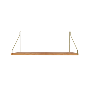Frama Single Shelf Shelf 27x60 Natural Oak/ Brass