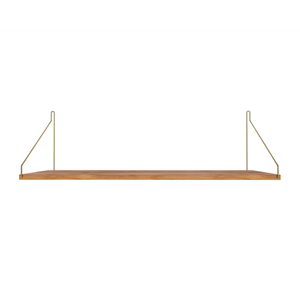 Frama Single Shelf Shelf 27x80 Natural Oak/ Brass