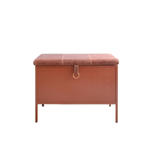 Maze Frank Storage Bench Cinnamon/Vintage Cognac