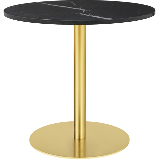 Gubi 1 0 Dining Table Round Ø80 Cm M, Round Marble Dining Table Brass Base