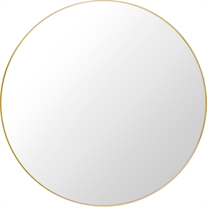 GUBI Wall Mirror Round Ø110 cm Polished Brass