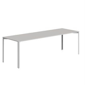 +Halle Grid Table 80x240 Light Gray