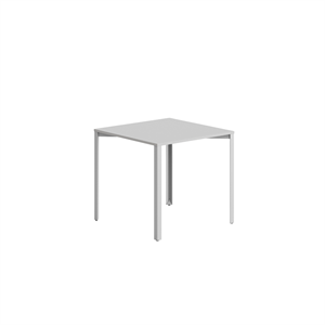 +Halle Grid Table 80x80 Light Gray
