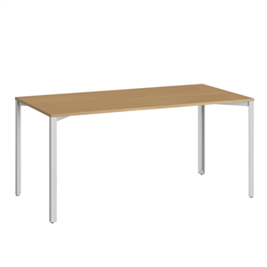 +Halle Grid Table 80x160 Oak/ Light Gray