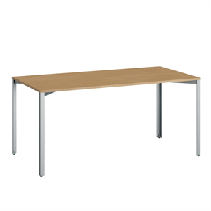 +Halle Grid Table 80x160 Oak/ Blue Zinc