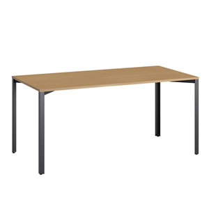 +Halle Grid Table 80x160 Oak/ Black