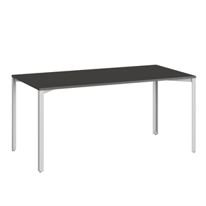 +Halle Grid Table 80x160 Black/ Light Gray