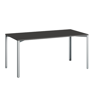 +Halle Grid Table 80x160 Black/ Blue Zinc