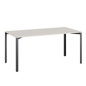 +Halle Grid Table 80x160 Cotton White/ Black