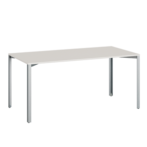 +Halle Grid Table 80x160 Cotton White/ Blue Zinc