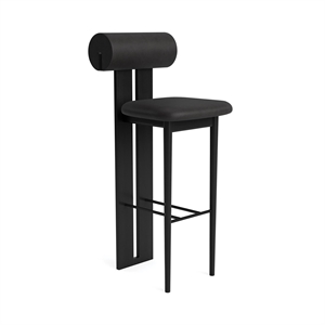 NORR11 Hippo Bar Stool H75 Black Oak/Anthracite 21003