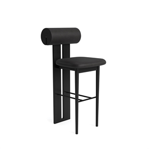 NORR11 Hippo Bar Stool H65 Black Oak/Anthracite 21003