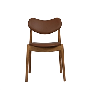 Ro Collection Hybrid Dining Chair Upholstered Oiled Oak/Calvados Leather