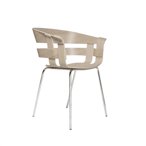 Design House Stockholm Wick Dining Chair Oak/ Chrome