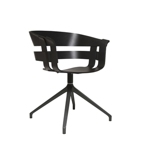 Design House Stockholm Wick Swivel Dining Chair Black/ Dark Gray