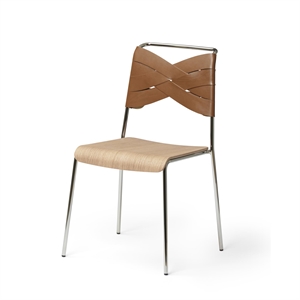 Design House Stockholm Torso Dining Chair Chrome/ Oak/Cognac