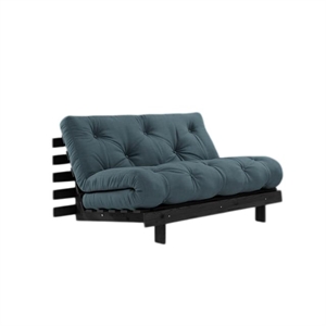 Karup Roots Sofa Bed With Roots Mattress 140x200 Petroleum/Black Lacquered