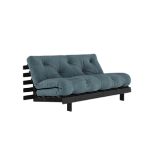 Karup Roots Sofa Bed With Roots Mattress 160x200 Petroleum/Black Lacquered