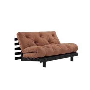 Karup Roots Sofa Bed With Roots Mattress 140x200 Clay Brown/Black Lacquered