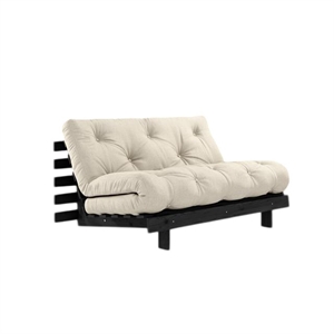 Karup Roots Sofa Bed With Roots Mattress 140x200 Linen/Black Lacquered