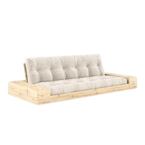 Karup Base Sofa Bed With Side Box & 5-Layer Mattress Clear/Ivory