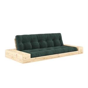 Karup Base Sofa Bed With Side Box & 5-Layer Mattress Clear/Seaweed