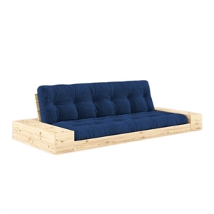 Karup Base Sofa Bed With Side Box & 5-Layer Mattress Clear/Royal Blue