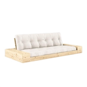 Karup Base Sofa Bed With Side Box & 5-Layer Mattress Clear/Natural
