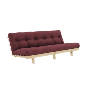 Karup Lean Sofa Bed With Alpha Mattress 130x200 Bordeaux/Raw