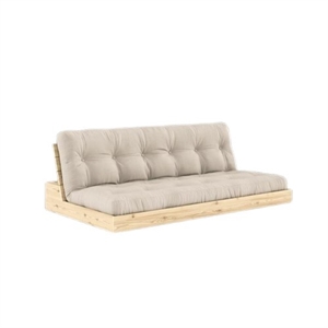 Karup Base Sofa Bed With 5-Layer Mattress Clear/ Beige