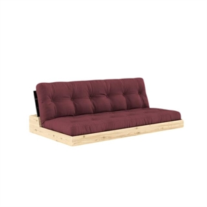 Karup Base Sofa Bed With 5-Layer Mattress Black Night/Bordeaux