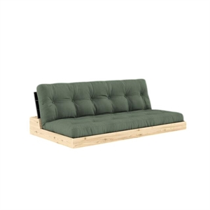 Karup Base Sofa Bed With 5-Layer Mattress Black Night/ Olive Green