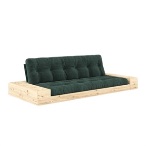 Karup Base Sofa Bed With Side Box & 5-Layer Mattress Lush Green/Seaweed