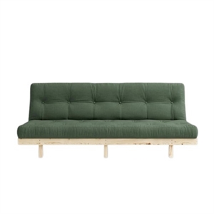 Karup Lean Sofa Bed With 5-Layer Mattress 130x190 Olive Green/Raw