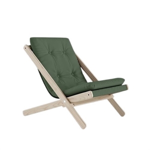 Karup Boogie Armchair M. Mattress 756 Olive Green/Raw Beech