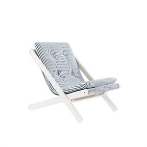 Karup Boogie Armchair With Mattress White Lacquered/Beach Blue