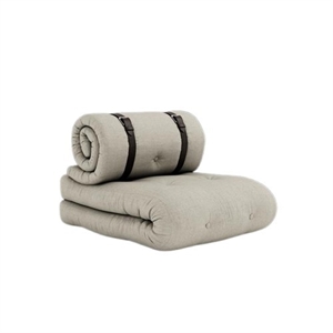 Karup Buckle-Up Armchair with Mattress & Belt 914 Linen/ Brown