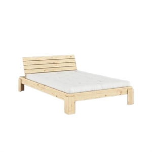 Karup Layers Bed Frame With Headboard 140x200 Raw