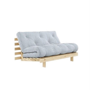 Karup Roots Sofa Bed With Mattress 140x200 Raw/Beach Blue